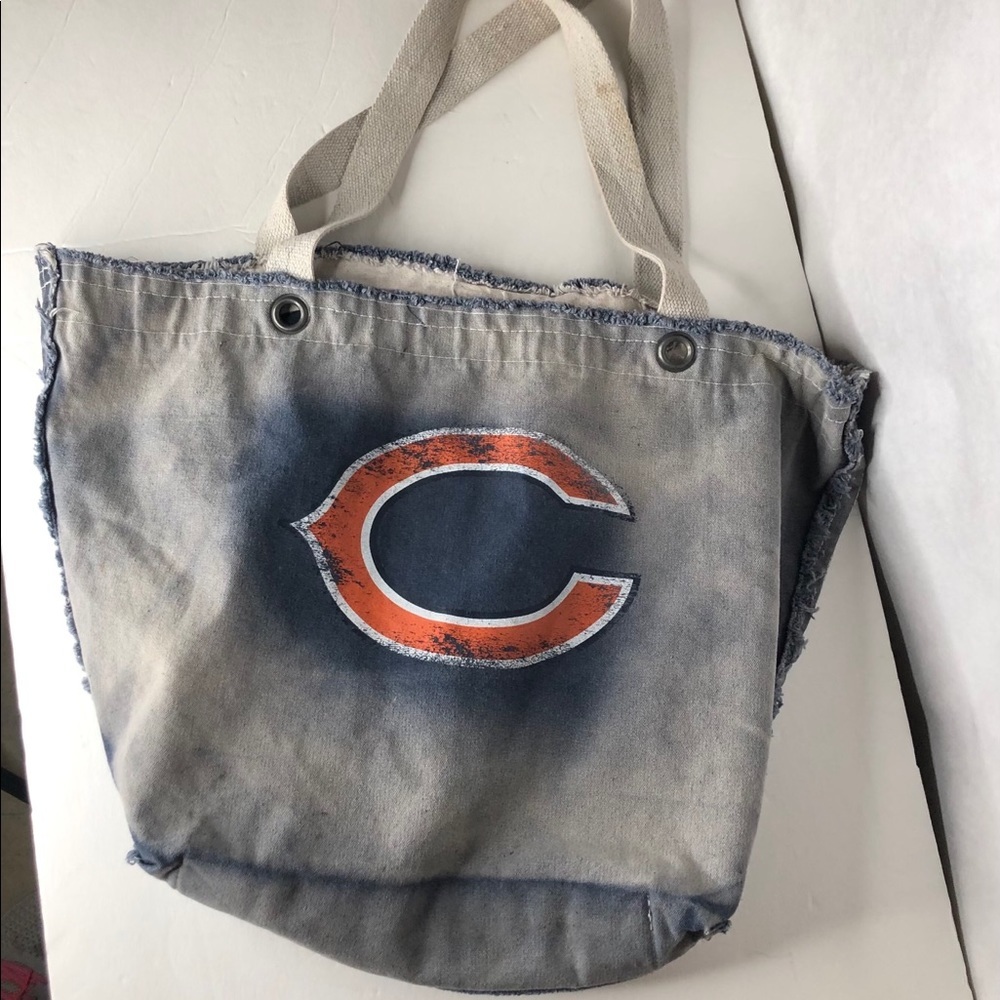 Profanity NFL Chicago Bears fabric logo tote bag